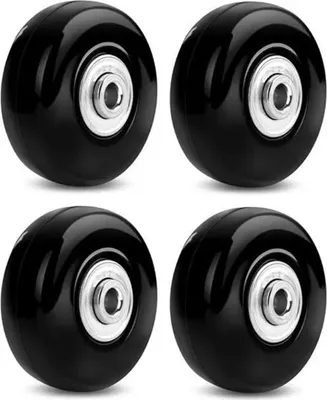 Produktbild von Kofferrolle, Gepäckkoffer-Reparaturrolle, strapazierfähig, 50 mm, stummgeschaltet, Gummi, Universal-Lenkrad, 2 Stück