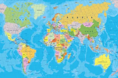 Obrázok produktu pre Dimex, fototapeta MS-5-1503 Farebná mapa sveta 375 x 250 cm