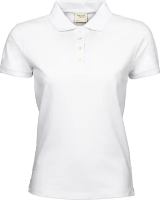 Produktbild von Tee Jays 1401 | Ladies Heavy Poloshirt Piqué - Bis 60 °C waschbar - Farbe: White - Größe: S