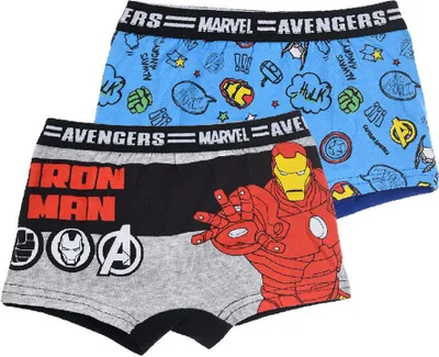 Produktbild von Avengers Jungen Boxershort Unterwäsche Unterhose 2er Set, Größe:92-98
