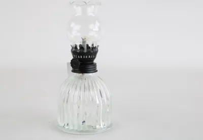 Zdjęcie produktu dla Lampa naftowa z cylindrem, wys. 17 cm, przezroczysta