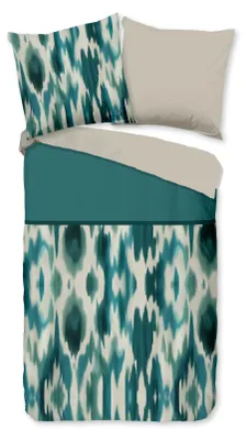 Produktbild von Good Morning Renforcé-Bettwäsche-Garnitur Barletta Farbe Petrol Größe 155x220+80x80