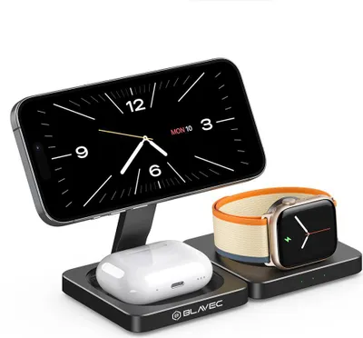 Obrázok produktu pre Blavec - Bezdrôtová nabíjačka s Magsafe 3 v 1 - čierna