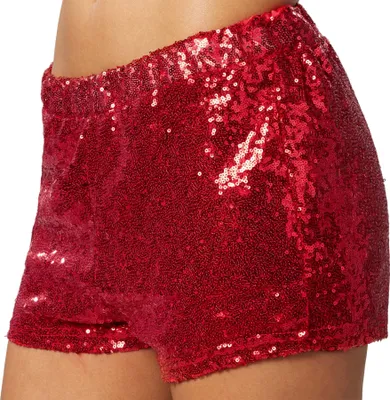 Produktbild von Pailletten-Shorts - rot, L