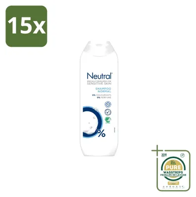 Immagine prodotto di 15 flaconi di shampoo neutro, 0%, per capelli normali - 250 ml - confezione risparmio - 15 pezzi