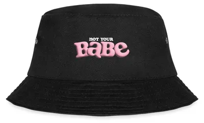 Produktbild von Spreadshirt Print Not Your Babe Y2K Statement Fischerhut, L/XL (Caps), Schwarz