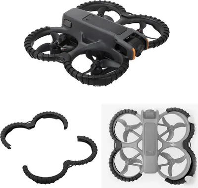 Produktbild von Propellerschutz Zubehör für DJI Avata 2, Fly Combo Schutzabdeckung Ring, Prop Bumper Drohne Antikollisionsschutz Kratzfest Schutzkopter & Multirotoren (Schwarz)