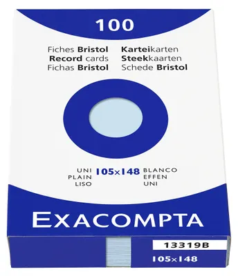 Zdjęcie produktu dla EXACOMPTA Karteikarten, DIN A6, puste, azurblau