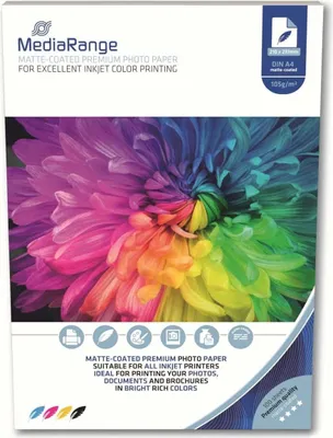 Produktbild von MediaRange Fotopapier matt f. Tintenstrahldr. 105g 100 Blatt