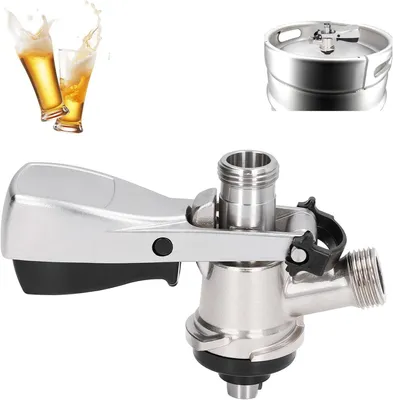Bierfass-Kupplung S-Typ, Edelstahl, G5/8, mit Überdruckventil