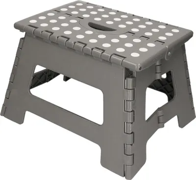 Produktbild von Tritthocker - klappbar - grau-weis - 35 x 28 x 22 cm