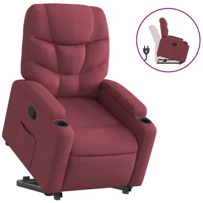 Produktbild von vidaXL Relaxsessel mit Aufstehhilfe Weinrot Stoff
