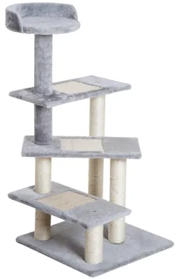 Image de Arbre à chat avec sisal et surface de repos | Couleur : Beige, Gris | Dimensions : 48x48x99,5 cm