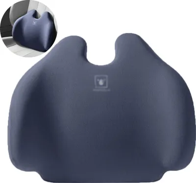 Produktbild von Stück Rücken- und Lendenstützkissen | Dickes Thorax-Memory-Schaumkissen für Auto, Zuhause, Büro, Gaming-Stuhl, Rollstuhl, Sessel | Lindert Ischias- und Steißbeinschmerzen | Verbessert die Körperhaltung