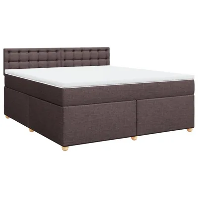 Produktbild von Boxspringbett mit Matratze Dunkelbraun 180x200 cm Stoff