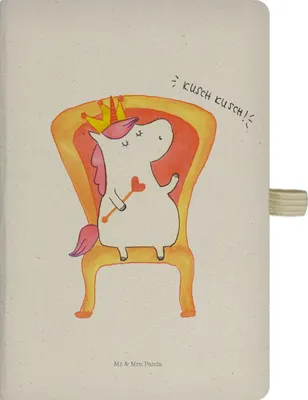 Produktbild von Mr. & Mrs. Panda notizbuch Einhorn König - Transparent - Geschenk, Unicorn, Notizheft A5, Journal, Krone, Skizzenbuch, Präsident, Bundeskanzler, Tagebuch