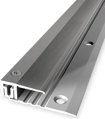Produktbild von PROVISTON | Abschlussprofil | Parkettausgleich | Breite: 28 mm | Höhenausgleich: 6.5 - 16 mm | Länge: 900 mm | Aluminiumprofil | Edelstahloptik | 1 Stück