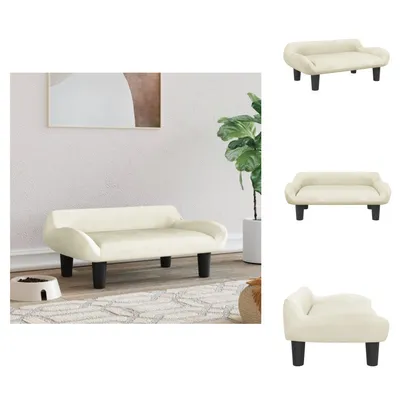 Obrázok produktu pre vidaXL Pelech pre psov Cream 70x40x24 cm Velvet - Pelechy pre psov