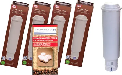 Obrázek produktu pro Údržbová sada 5 x filtrační kazeta AQK-05 pro kávovar Nivona kompatibilní s NIRF700 Cafe Romatica + 10 tab