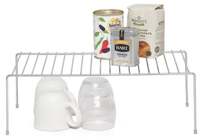 Image de Organisateur pour placard de cuisine – Compartiment de rangement – Acier chromé