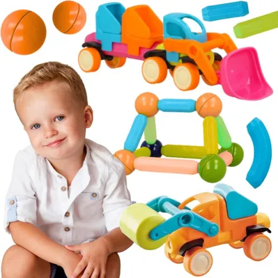 Obrázek produktu pro WOOPIE Magnetické stavební kostky Vozidla 52 el.