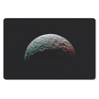 Produktbild von MuchoWow® Schreibtischunterlage Galaxie - Schwarz - Mond 60x40 cm - XXL Mauspad - Großes Mauspad