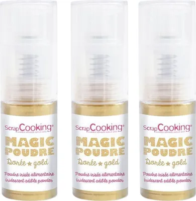 Produktbild von 3 Sprays golden schillerndes Lebensmittelpulver x 7 g