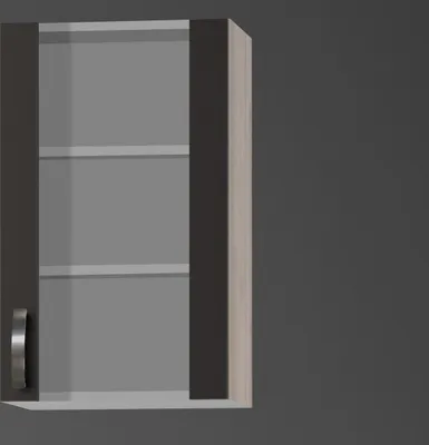 Productafbeelding van Keukenwandkast met glazen deuren, model Faro OGL556-9, in antraciet, 50 cm breed