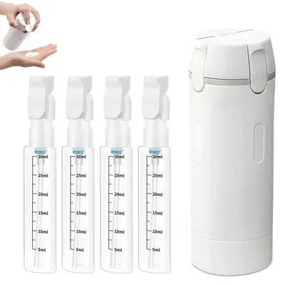 Image de Flacons de voyage portables 4-en-1 pour trousse de toilette