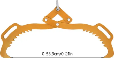 Produktbild von Holzhebezange - Skidderzange - Länge 53 cm - Maulöffnung 0–76 cm - Tragfähigkeit 1000 kg - Kohlenstoffstahl 8 mm - Gezahnte Klaue - Gold