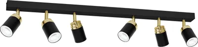 Produktbild von Deckenspot Schwarz Gold 90 cm lang GU10 Metall Modern Deckenstrahler Küche