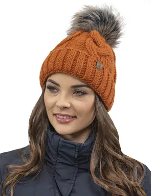 Image de Vivisence Bonnet Tricoté Femme - Bonnet Tricoté Femme - Bonnet Tricoté Femme - Bonnet Tricoté Femme - Orange