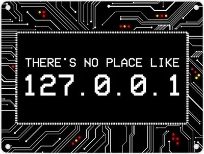 Produktbild von Localhost Metallschild mit IP Adresse 127.0.0.1 in weiß Schild Blechschild