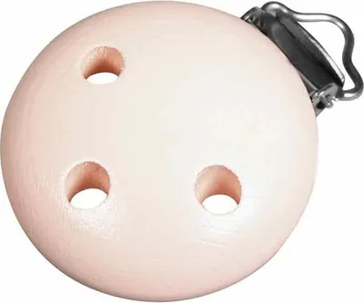 Zdjęcie produktu dla Drewniany klips do smoczka 37 mm różowy LAYETTE