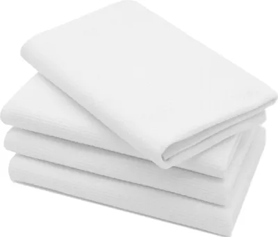 Produktbild von 4er Set Geschirrtücher Baumwolle 50x100 cm weiß, saugstark und strapazierfähig