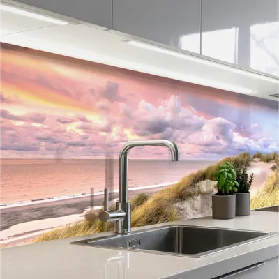 Produktbild von Küchenrückwand 60x200 cm Selbstklebend Küchen Wand Schutz Küchenfronten