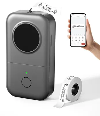Imagen del producto de Impresora de etiquetas - Bluetooth - Portátil e inalámbrica - Negro