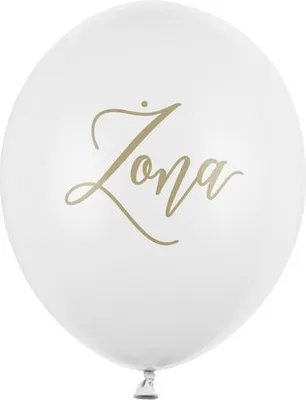Immagine prodotto di Palloncini 30 cm, moglie, bianco puro pastello (1 confezione / 50 pezzi)