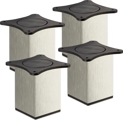 Produktbild von 4er Set Möbelfüße QUEBEC II II 100 mm Edelstahloptik
