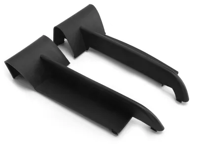 Image de 2 pièces, calandre avant gauche et droite, en ABS noir, référence 51117056093, compatible avec les modèles 745Li de base de 2002 à 2005