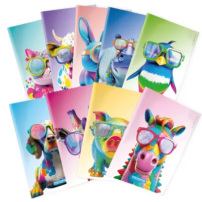 Produktbild von Notizbuch "Tier", A4, liniert mit Rändern, 40+2 Blatt, Giraffe, MITAMA 62744-90112