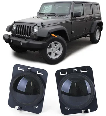 Für Jeep Wrangler JK 2007-2017 LED Seitenblinker Blinker Schwarz in der Farbe Schwarz von Carparts-Online GmbH