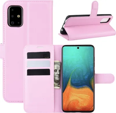Image de Housse pour Samsung Galaxy A71 Housse téléphone portable Flip Case Housse de protection Cover Etui Rose