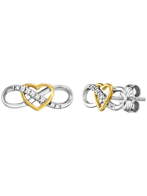 Produktbild von Julie Julsen Ohrstecker 925/- Sterling Silber 1,7cm mehrfarbig Zirkonia weiß 148220018