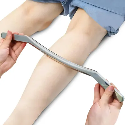 Produktbild von Gua Sha Edelstahl, Muskel Faszien Schaber, Körper Guasha IASTM Tool zum Entspannen von Weichteilen, Faszienknoten Verbessern