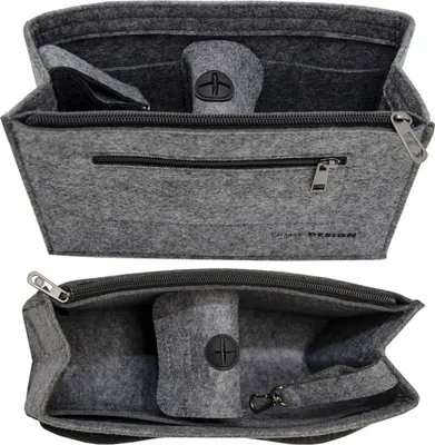 Produktbild von Handtaschen Organizer 27x10x16cm M Filz Tasche Innentasche Taschen Einsatz Grau
