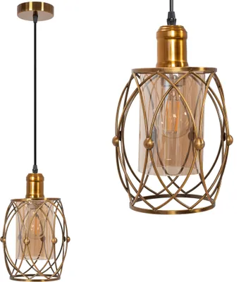 Produktbild von tooLight Hängelampe APP1128-1CP GOLD/AMBER