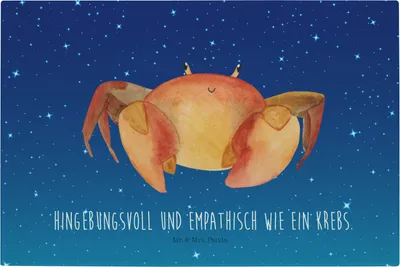 Produktbild von Mr. & Mrs. Panda Schneidebrett Aus Glas Sternzeichen Krebs - Sternenhimmel Blau - Geschenk, schneidbrett, Krabbe, Krebse, Geburtstag Juni, Schneidplatte, Meerestier, Juli