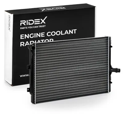 Produktbild von RIDEX 470R0012 Kühler Wasserkühler Motorkühler für VW GOLF VI (5K1) Golf V Schrägheck (1K1) TOURAN (1T1, 1T2) TIGUAN (5N) Passat Variant (3C5)