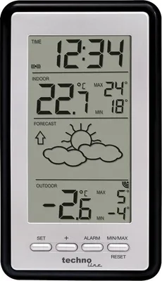 Produktbild von Technoline WS 9130-IT Wetterstationen/Thermometer (innen,außen) Silber-Schwarz